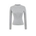 High neck long sleeved elastic slim fit top