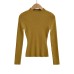 High neck long sleeved elastic slim fit top