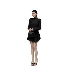 Chiffon Half High Collar Queen Style Perspective Set for Women Chiffon Half High Collar Queen Style Perspective Set for Women