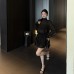 Chiffon Half High Collar Queen Style Perspective Set for Women
