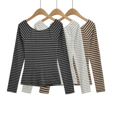 Striped long sleeved slim fit top Striped long sleeved slim fit top