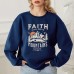 Back collar with velvet sweatshirt round neck letter print