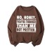 Back collar with velvet sweatshirt round neck letter print