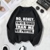 Back collar with velvet sweatshirt round neck letter print