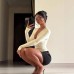 V-neck lace patchwork long sleeved top for women