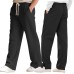 Drawstring sport casual straight leg pants