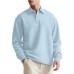 Solid color men's long sleeved polo shirt loose sweatshirt