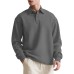 Solid color men's long sleeved polo shirt loose sweatshirt