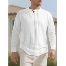 Round neck long sleeved men's top