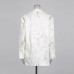 Hollow out printed straight button mini suit