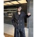 Three dimensional rose lace gemstone short tie suit