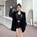 Black velvet suit for women