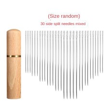 Needle bucket without threading needle free for elderly blind hand sewn needle free home sewing needle and thread box set