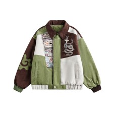 Thick cotton jacket with corduroy Thick cotton jacket with corduroy