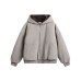 Haired collar hooded cotton jacket for men and women