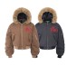 Cotton collar jacket with cotton jacket