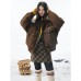 Cotton jacket with fur collar and fleece