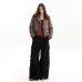 Cotton jacket with fur collar and fleece