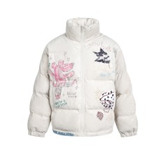 Cotton coat graffiti