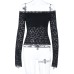 Lace collar with patchwork lace long sleeves