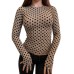 Wave point perspective long sleeved tight top