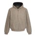 Water washed structural workwear hooded jacket