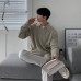 Half zip lapel sweater
