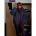 Washed denim cotton jacket with cotton jacket