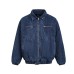 Washed denim cotton jacket with cotton jacket