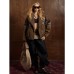 Cotton jacket with fur collar and fleece
