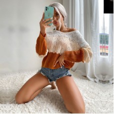 Hollow out long sleeved round neck top for women Hollow out long sleeved round neck top for women