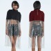 Chic Zipper Fringe Loose Top INS Casual Fashion Women's外套 for Party