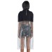 Chic Zipper Fringe Loose Top INS Casual Fashion Women's外套 for Party
