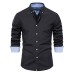 Solid color long sleeved top for men's clothing