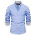 Solid color long sleeved top for men's clothing