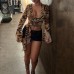 Sexy leopard print strap top for women