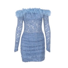 Slim lace sexy spicy girl hip hugging skirt