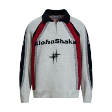 Men's base sweater with a lapel collar