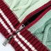 Half high neck knitted sweater color blocked jacquard sweater