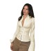 Sexy strap slim fit solid color versatile top for slimming
