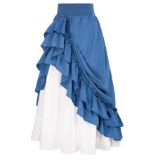 Renaissance Vintage Midi Skirt Medieval Retro Stage Costume Performance Wear