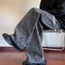 Retro All-Over Print Corduroy Wide-Leg Pants Men's Spring Autumn Trendy Straight Loose Long Trousers Style Drape Casual Pants