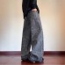 Retro All-Over Print Corduroy Wide-Leg Pants Men's Spring Autumn Trendy Straight Loose Long Trousers Style Drape Casual Pants
