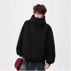 Heavyweight Oversized Hoodie Men's Autumn New Design Open Front Cardigan Loose Versatile Sports Top