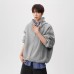 Heavyweight Oversized Hoodie Men's Autumn New Design Open Front Cardigan Loose Versatile Sports Top