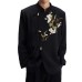 New Chinese Style Floral Embroidery DK Suit Jacket for Men Autumn/Winter Wedding AttireCasual Blazer