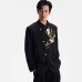 New Chinese Style Floral Embroidery DK Suit Jacket for Men Autumn/Winter Wedding AttireCasual Blazer