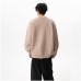 Retro Henley Neck Button Sweater Unisex Winter Loose Lazy Men's Long Sleeve Inner Layer Crewneck Knitwear