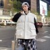 Minimalist Cargo Cotton Vest Unisex Winter Thick Warm Loose Clean Fit Stand Collar Sleeveless Jacket