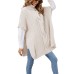 High neck Fried Dough Twists shawl women's sweater women loose half sleeve sweater women